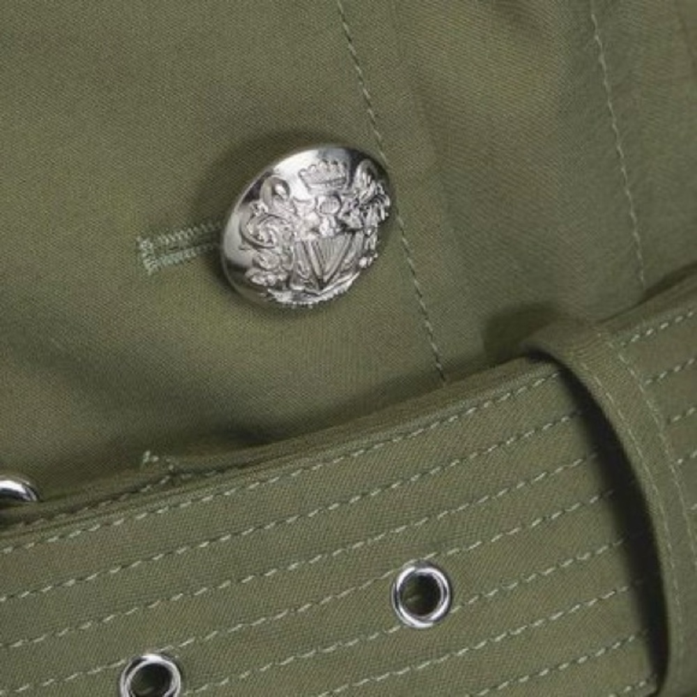 NWT Veronica Beard Angelique Belted Short Trench Coat in Stone Army - Picture 4 of 5